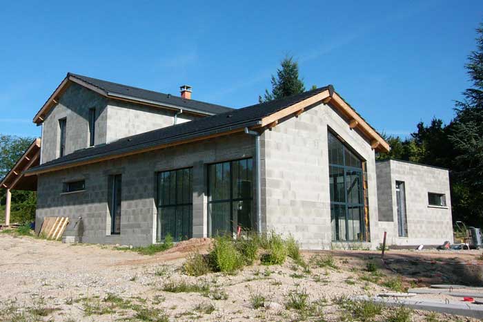 House built in concrete blocks
